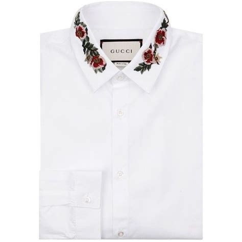 gucci embroidered collar shirts with flies|gucci collar shirt men.